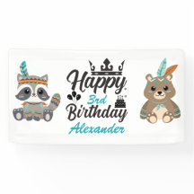 Waldtiere "Alles Gute zum Geburtstag"-Banner