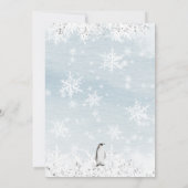 Waldtiere Arktische Tiere Winter Babydusche Einladung (Rückseite)