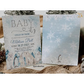 Waldtiere Arktische Tiere Winter Babydusche Einladung