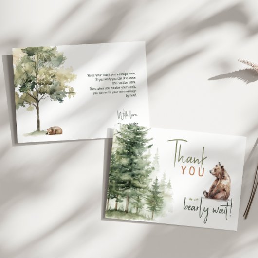 Waldtiere, auf die wir frühzeitig warten können |  dankeskarte