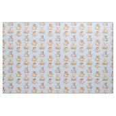 Waldtiere auf hellblauen Flächen Stoff (Fat Quarter (45,7 x 55,9 cm))