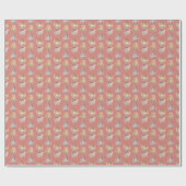 Waldtiere auf Seashell Pink Geschenkpapier (Flach)