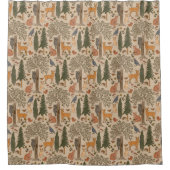 Waldtiere aus Cabincore Duschvorhang (Vorderseite)