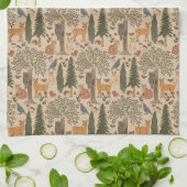 Waldtiere aus Cabincore Geschirrtuch (Gefaltet)