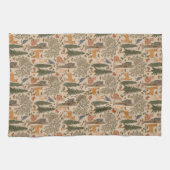 Waldtiere aus Cabincore Geschirrtuch (Horizontal)