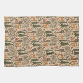 Waldtiere aus Cabincore Geschirrtuch