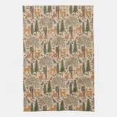 Waldtiere aus Cabincore Geschirrtuch (Vertikal)