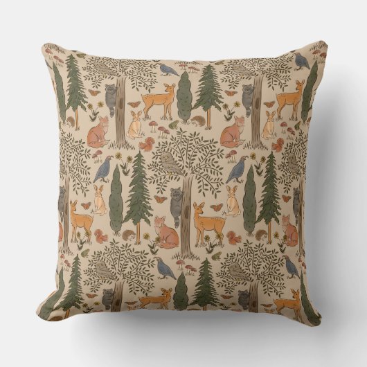Waldtiere aus Cabincore Kissen (Vorderseite)