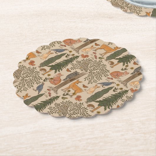 Waldtiere aus Cabincore Untersetzer (angewinkelt)