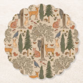 Waldtiere aus Cabincore Untersetzer (Vorderseite)