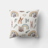 Waldtiere aus Wäldern Geburtsstat-Pillow Kissen (Rückseite)