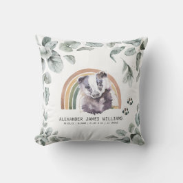 Waldtiere aus Wäldern Geburtsstat-Pillow Kissen