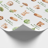 Waldtiere Baby Boy Dusche Geschenkpapier (Ecke)