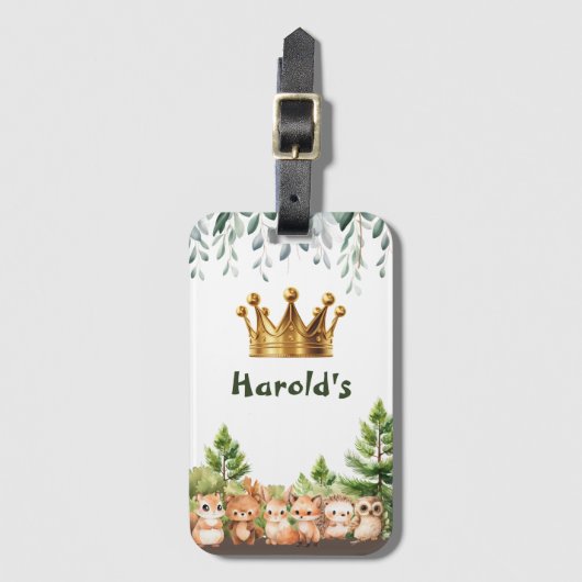 Waldtiere Baby Boy Gepäckanhänger (Vorderseite Vertikal)