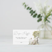 Waldtiere Baby Duschdusche Windelwindeln Begleitkarte (Stehend Vorderseite)