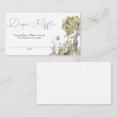 Waldtiere Baby Duschdusche Windelwindeln Begleitkarte (Vorne/Hinten)