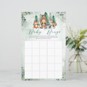 Waldtiere Baby Dusche Bingo-Spiel (Stehend Vorderseite)