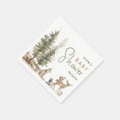 Waldtiere Baby-Dusche Napkins Serviette (Ecke)