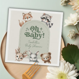 Waldtiere Baby-Duschpapier Serviette