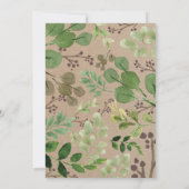 Waldtiere Baby Duschpflanzen Dankeskarte (Rückseite)