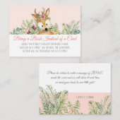 Waldtiere Baby Girl Deer Diaper Begleitkarte (Vorne/Hinten)