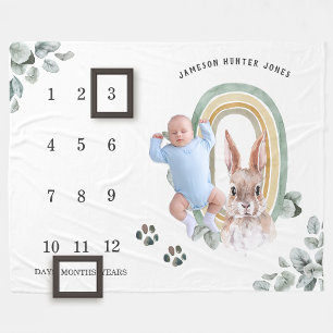 Waldtiere   Baby-Meilenstein-Decke Fleecedecke