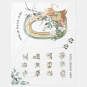 Waldtiere | Baby Milestone Blanket Fleecedecke (Vorderseite)