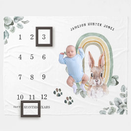 Waldtiere | Baby Milestone Blanket Fleecedecke