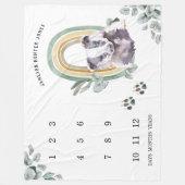 Waldtiere | Baby Milestone Blanket Fleecedecke (Vorderseite)