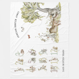 Waldtiere | Baby Milestone Fleecedecke