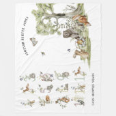 Waldtiere | Baby Milestone Fleecedecke (Vorderseite)