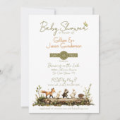 Waldtiere-Baby-Party Einladung (Vorderseite)