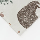 Waldtiere Baby- Rustikale Bären, Füchse, Eulen Fleecedecke (Ecke)