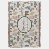 Waldtiere Baby- Rustikale Bären, Füchse, Schale Decke (Vorderseite Vertikal)