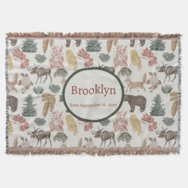 Waldtiere Baby- Rustikale Bären, Füchse, Schale Decke