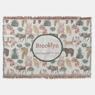 Waldtiere Baby- Rustikale Bären, Füchse, Schale Decke