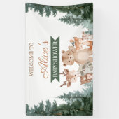 Waldtiere Baby Shower Banner (Vertikal)