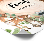 Waldtiere Baby Shower Essen Schild (Ecke)