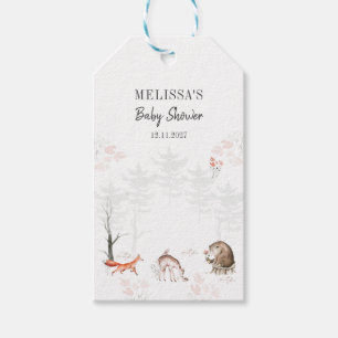 Waldtiere Baby Shower Geschenkanhänger
