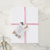 Waldtiere Baby Shower Geschenkanhänger (Mit Garn)