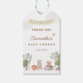 Waldtiere Baby Shower Geschenkanhänger (Vorderseite)