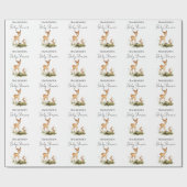 Waldtiere Baby Shower Geschenkpapier (Flach)
