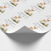 Waldtiere Baby Shower Geschenkpapier (Ecke)
