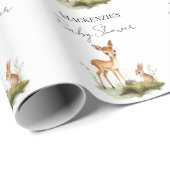 Waldtiere Baby Shower Geschenkpapier (Rolleneckpunkt)