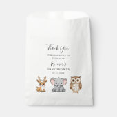 Waldtiere Baby Shower Geschenktütchen (Vorderseite)