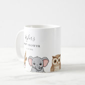 Waldtiere Baby Shower Kaffeetasse (Vorderseite Links)