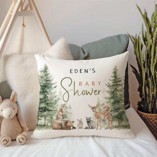 Waldtiere Baby Shower Kissen