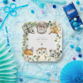 Waldtiere Baby Shower Papierplatten Pappteller (Party)