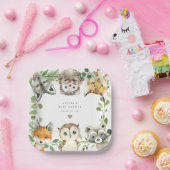 Waldtiere Baby Shower Papierplatten Pappteller (Party)