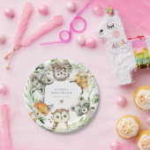 Waldtiere Baby Shower Papierplatten Pappteller (Party)